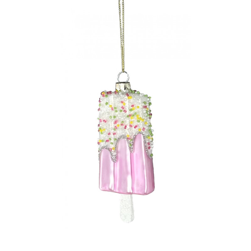 Ornement Popsicle avec paillettes