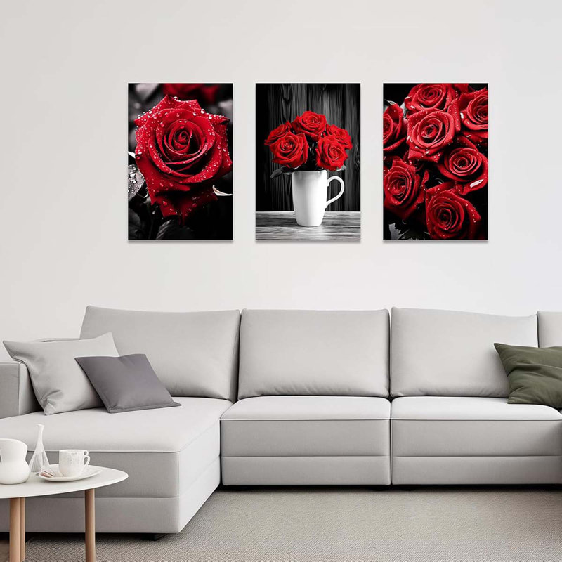 3 Piece Wrapped Canvas Print, 60 cm H x 120 cm W