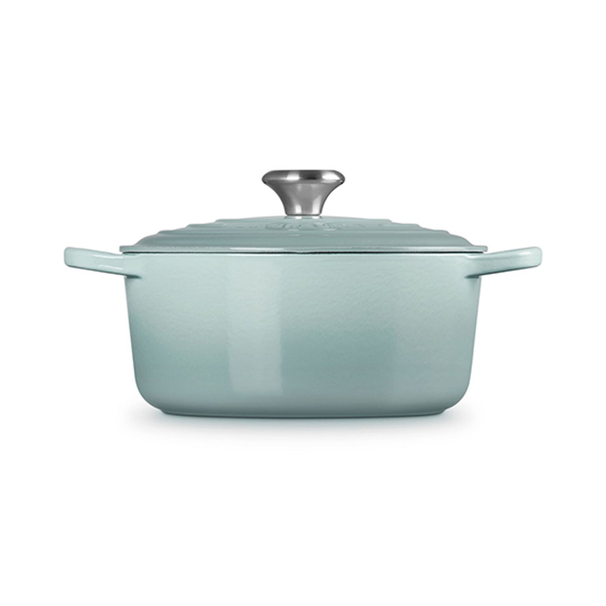 Le Creuset Signature Enameled Cast Iron Round Dutch Oven with Lid, Sea Salt, 4.5 quarts