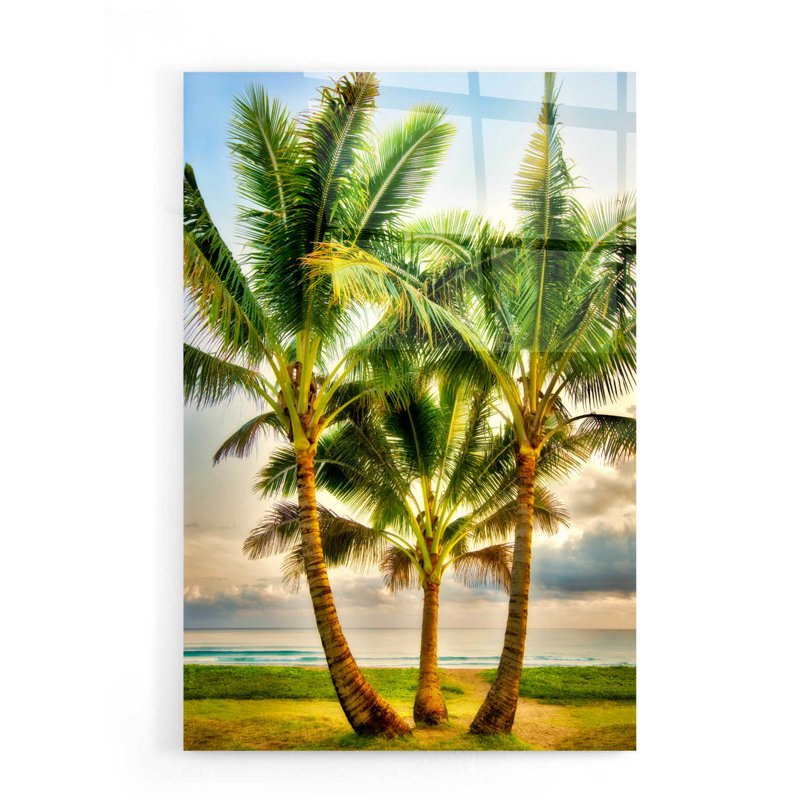 Triple Palm Triple Palm par Dennis Frates - impression sans cadre, H 24 po x l 16 po x P 0,2 po