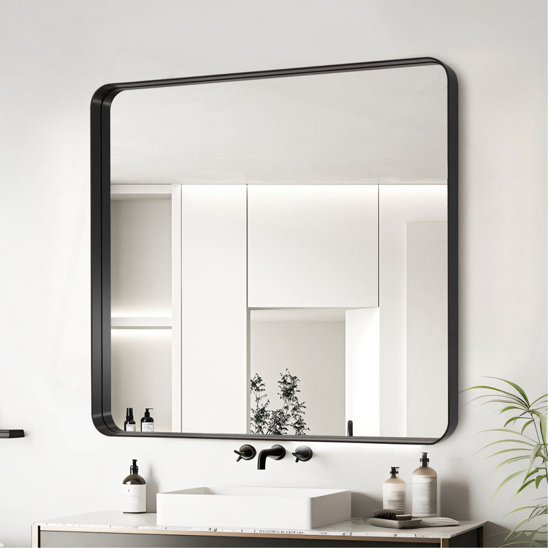 Miroir de salle de bain noir, 36 po x 36 po