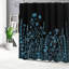 Rideau de bain Abstract Brushstroke 72 x 72 pouces (180 x 180 cm), avec des teintes roses, et des crochets