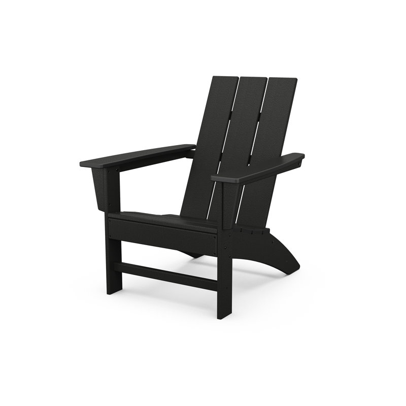 Chaise Adirondack POLYWOOD x Sol 72 Jamarion, Noir, noir, noir, noir