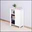 Armoire de rangement pour salle de bain avec porte double, tablette réglable pour un décor de salle de bain organisé et élégant