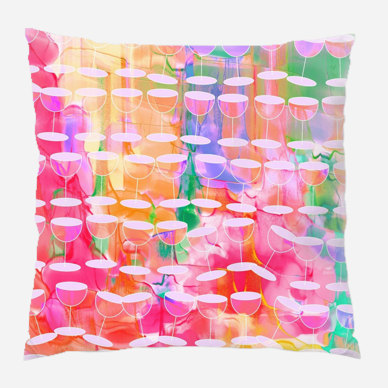 Housse et insert de coussin carré extérieur Amesfield Watercolor, Microsuède, Intérieur