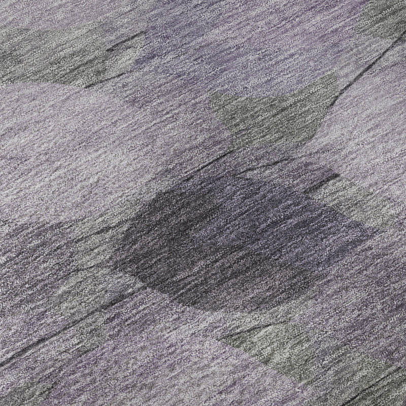 Tapis floral lavable à la machine de qualité supérieure Mayfield AMF2444, Mauve, 1'8" x 2'6"