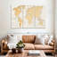 «World Map Beige World Map», reproduction sur toile 3 pièces par Jorge S-93060844