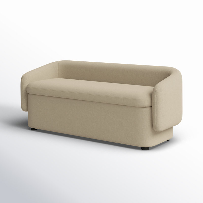 Bredon Polyester Blend Upholstered Storage Bench, Capri Wicker Performance Chenille