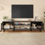 Meuble télé moderne pour téléviseur de 70 po ou moins, grande console multimédia avec rangement et tablettes ouvertes, centre de divertissement élégant pour le salon-787072760