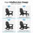 HDPE Foldable Adirondack Rocking Chairs with Retractable Ottoman-765421358