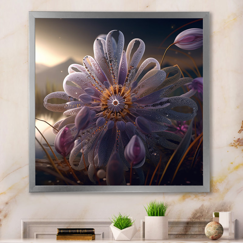 «Magical White Magnolia At Dawn I», reproduction sur toile, 30" H x 30" W, Cadre photo argenté