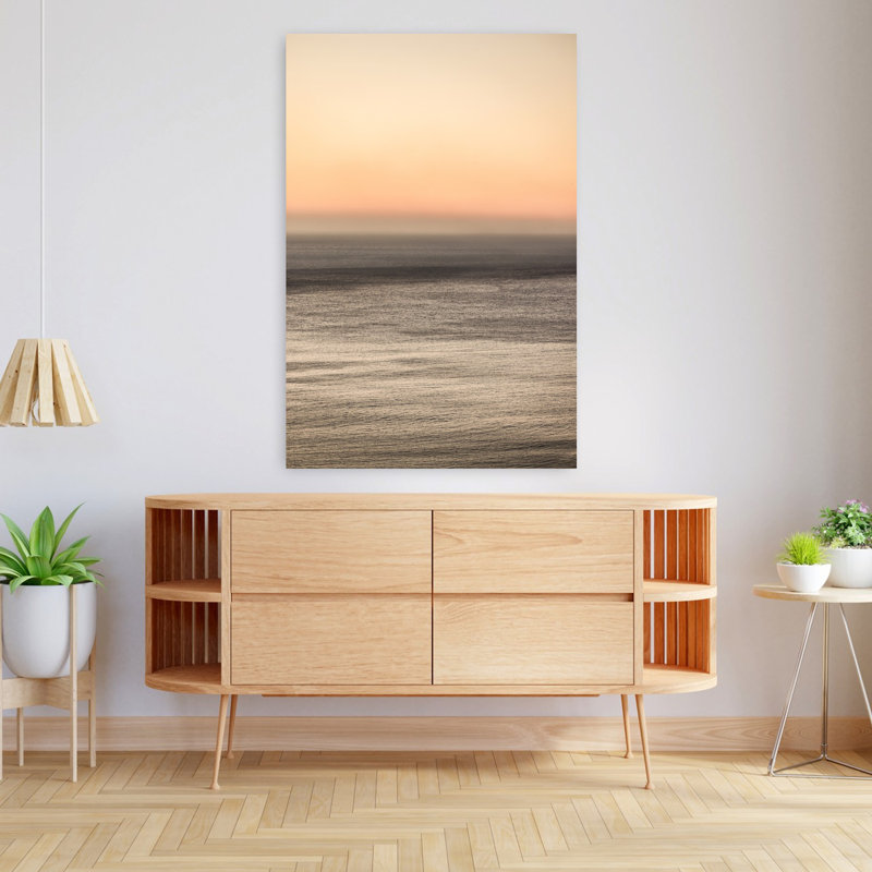 Art contemporain contemporain côtier minimaliste moderne, H 48 po x l 32 po