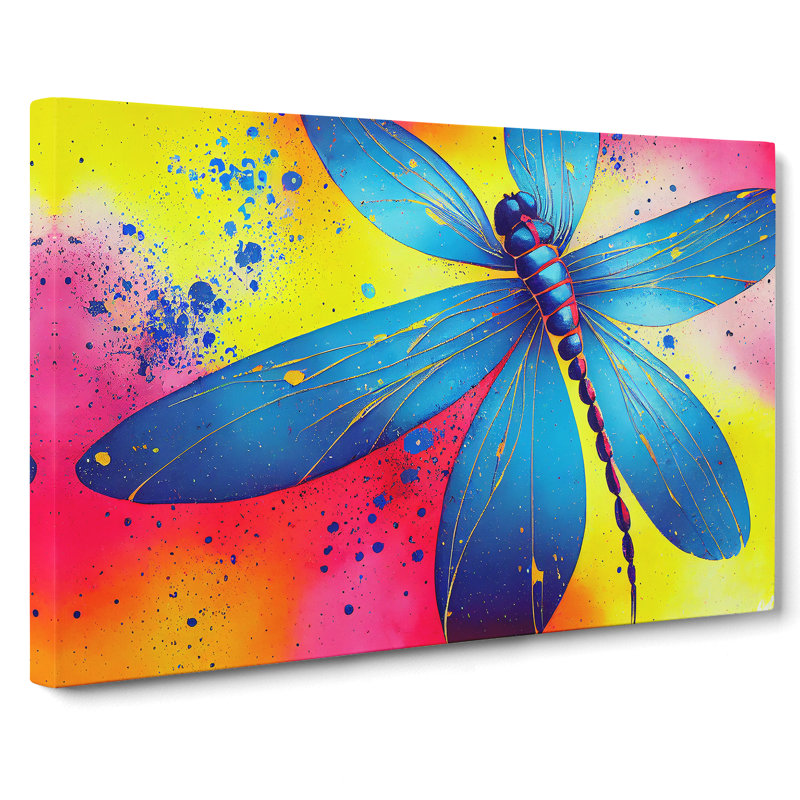 Dragonfly Splash Vol.1 Abstract - Wrapped Canvas, 40cm H x 60cm W x 3cm D