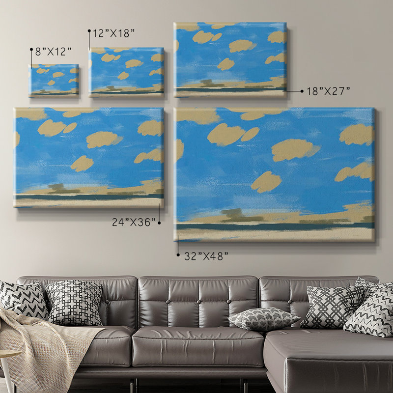 Paysage de plage texturé II sur, H 18 po x l 27 po