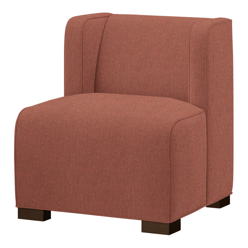 TAU Upholstery Slipper Chair, Expresso, Page Oyster (Performance fabric) 1355-92