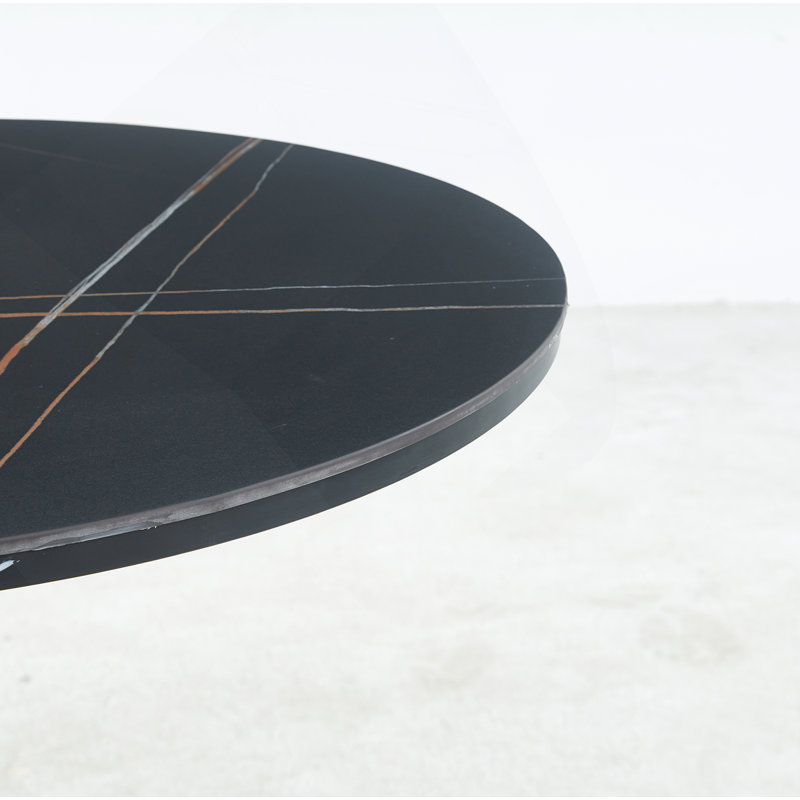 Table basse circulaire, Noir