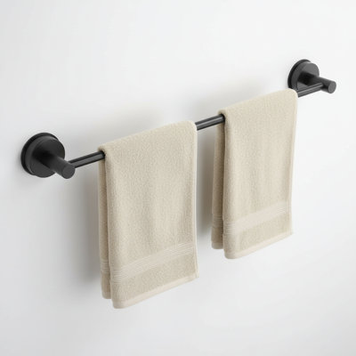 14.6-24 Inch Adjustable Suction Cup Bathroom Towel Bar, Stainless Steel Wall Mounted Towel Holder