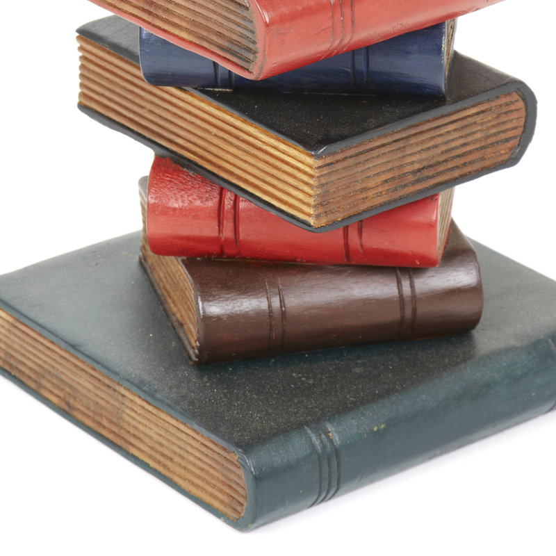 Bookstack Solid Wood End Table, Painted