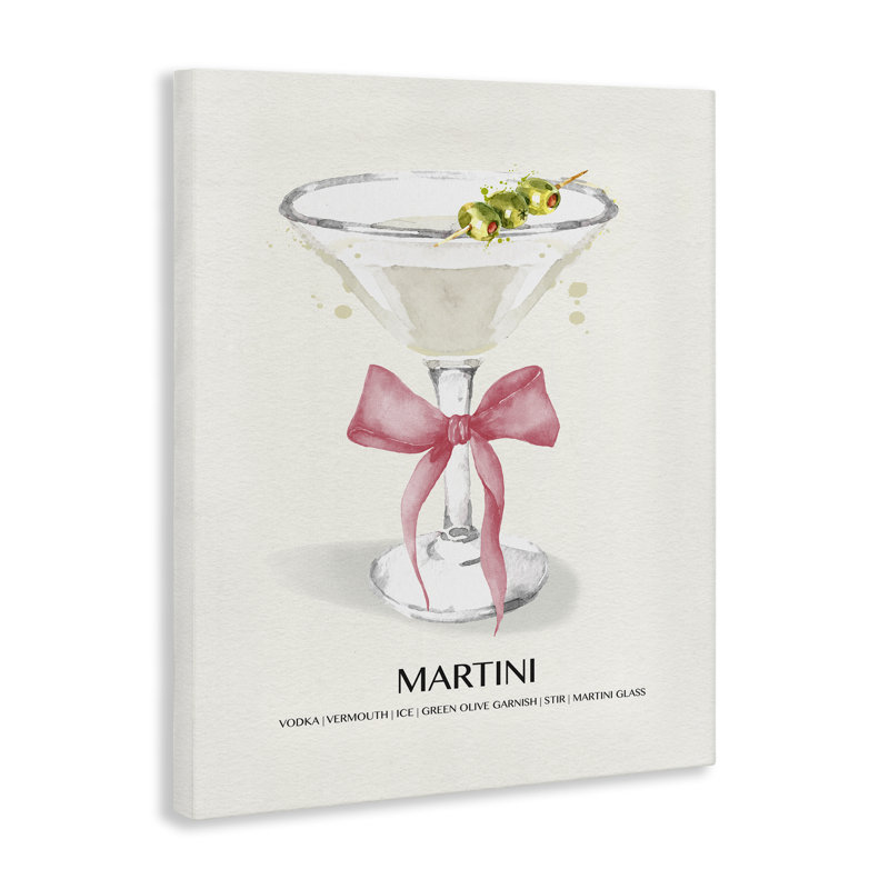Art mural pastel martini sur toile par Susan Jill bp-990_CN, H 30 po x l 24 po