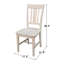 Ensemble de bureau et chaise en bois massif Rossitano