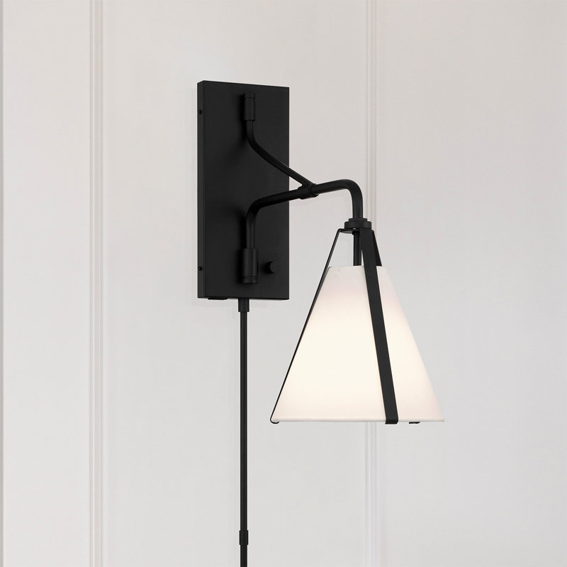 Bergen 1 Light Task Sconce, Black