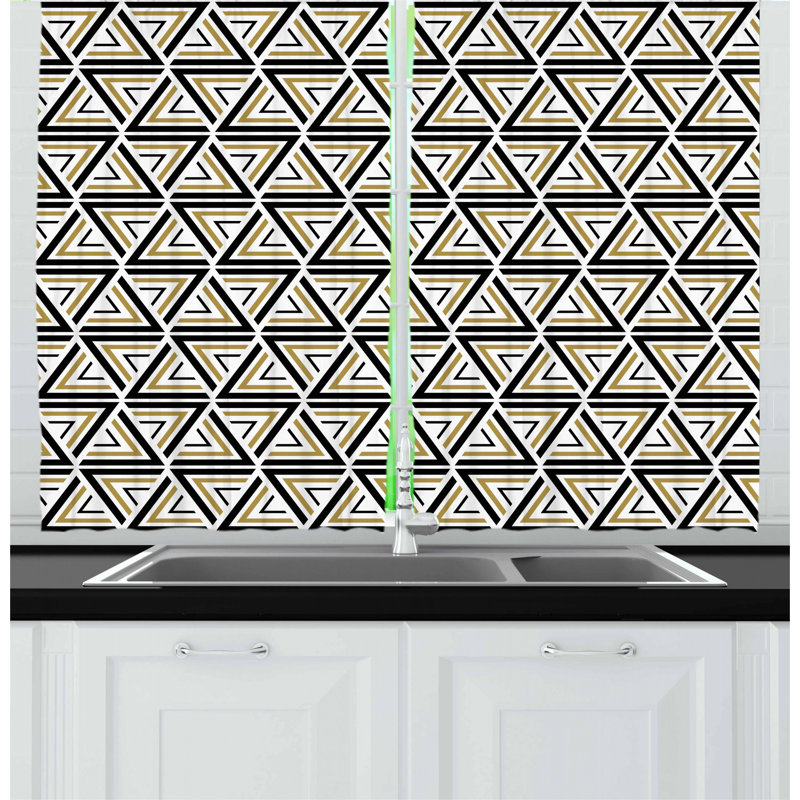 Geometric Tailored Kitchen Curtain