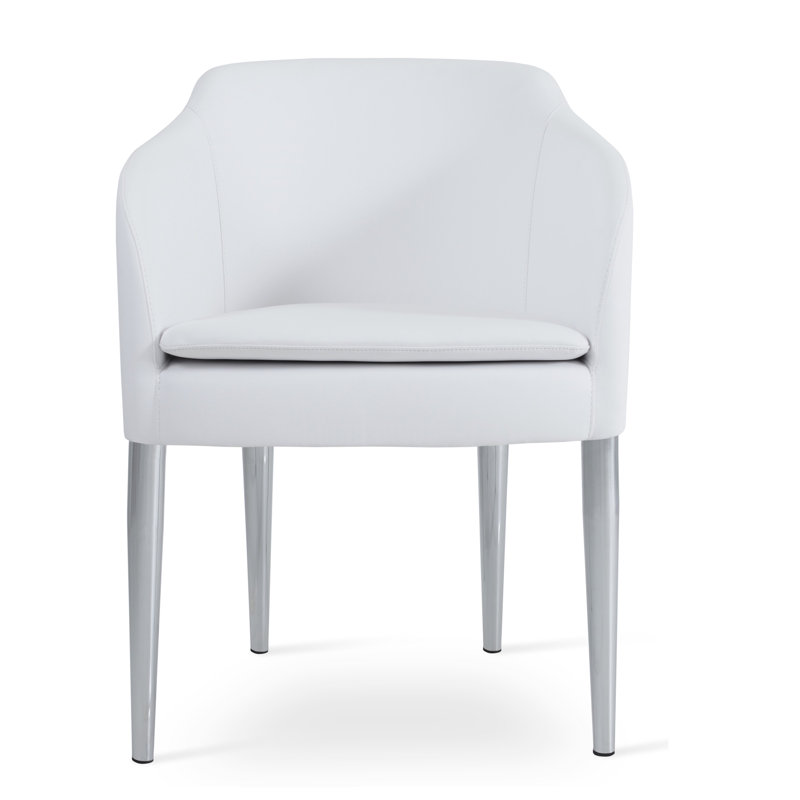Chaise de réception l 22 po Aidric, Blanc