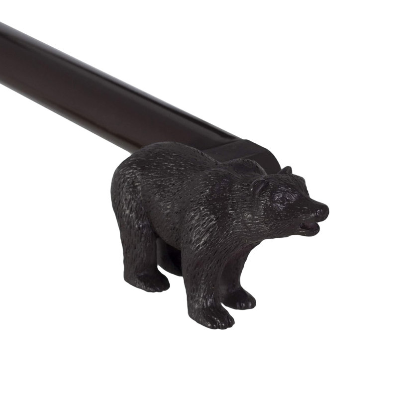 Tringle à rideaux simple ajustable Oren Bear, Bronze, 84 po à 120 po