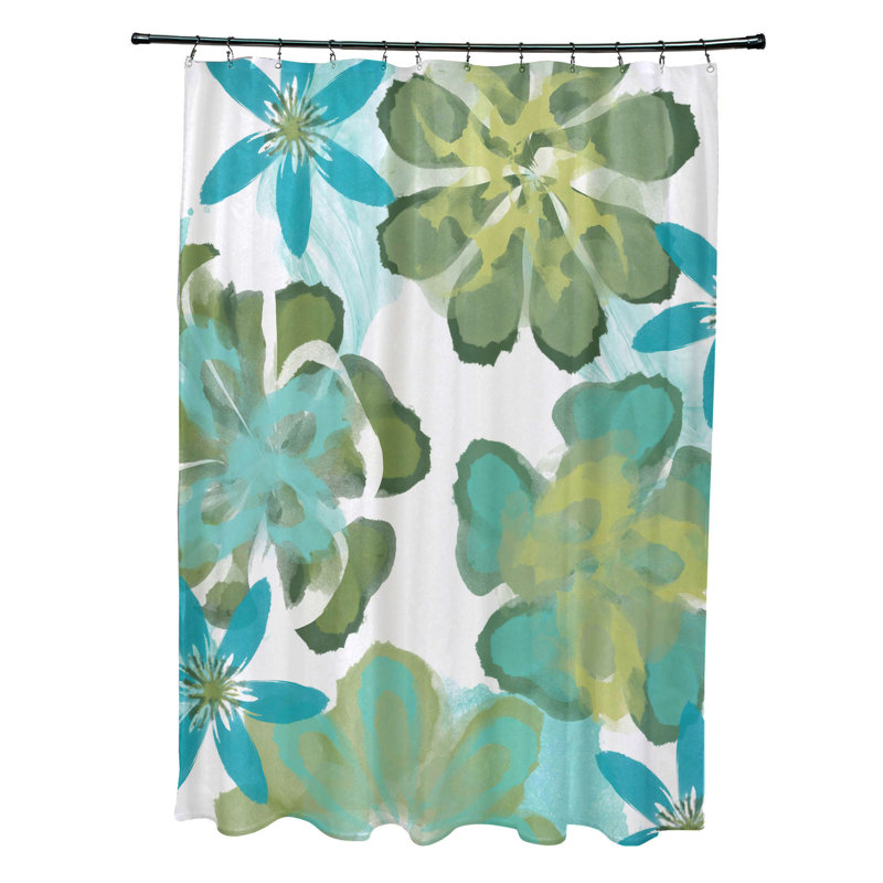 Rideau de douche simple Miki, Aigue-marine