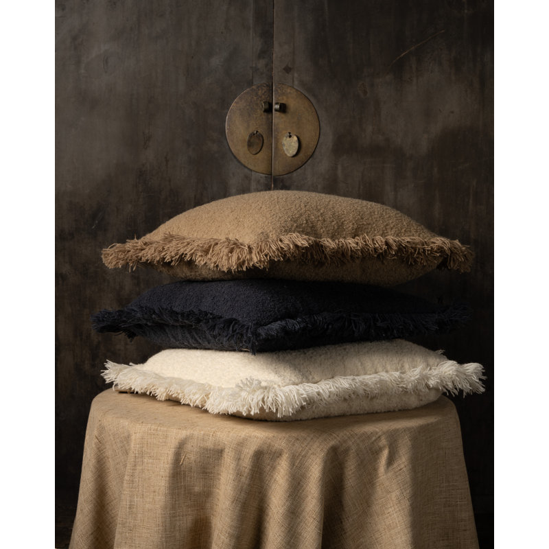 Anaya Pillow Cover & Insert, Ivory