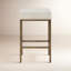 Montclair Upholstered Stool with Metal Frame