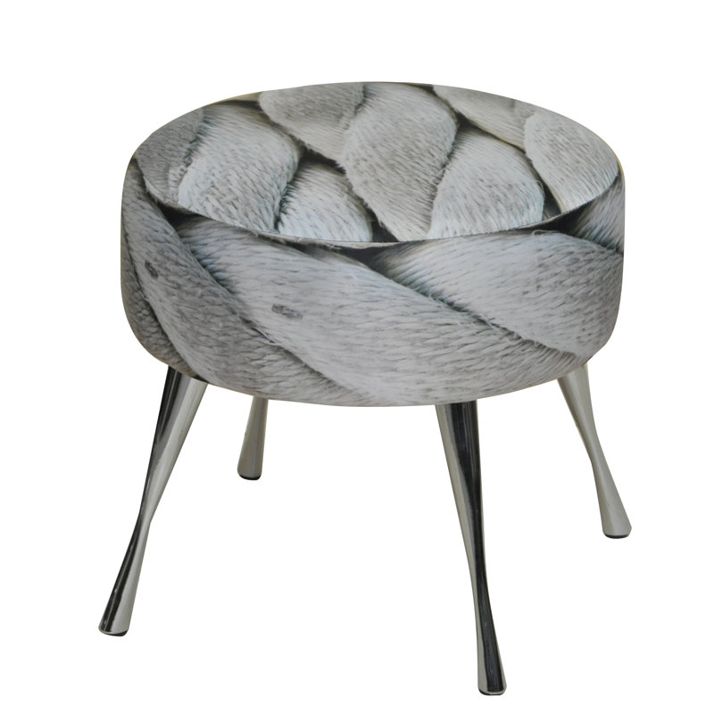Solid + Manufactured Wood Accent Stool