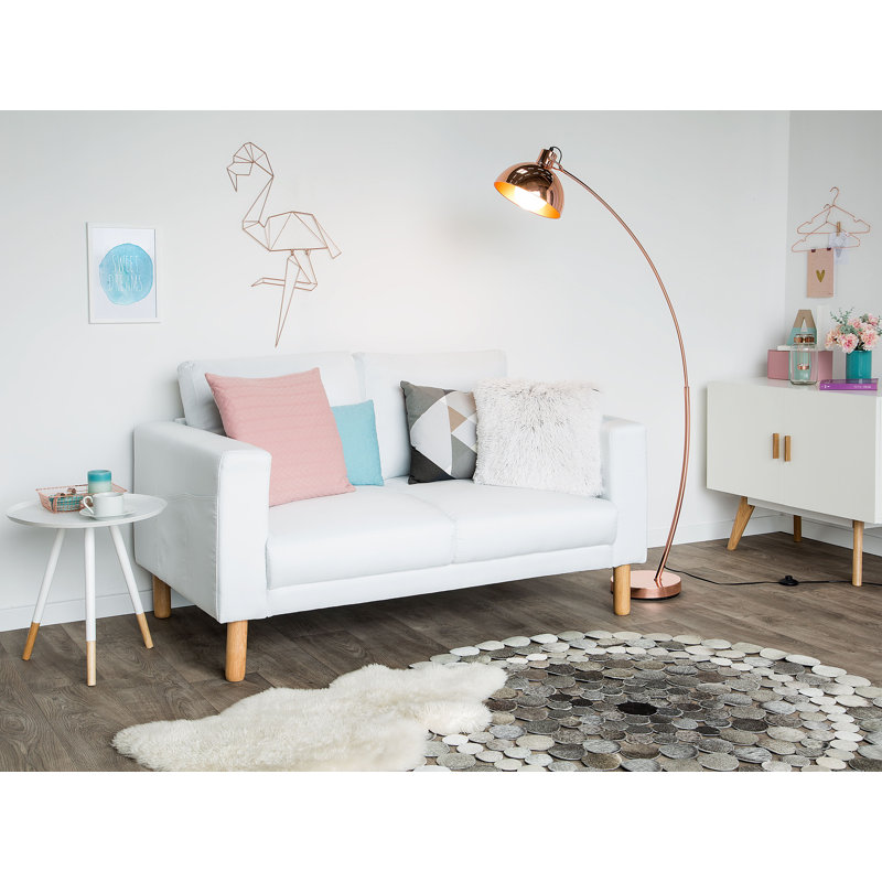 Aaliya 155cm Arched Floor Lamp, Copper
