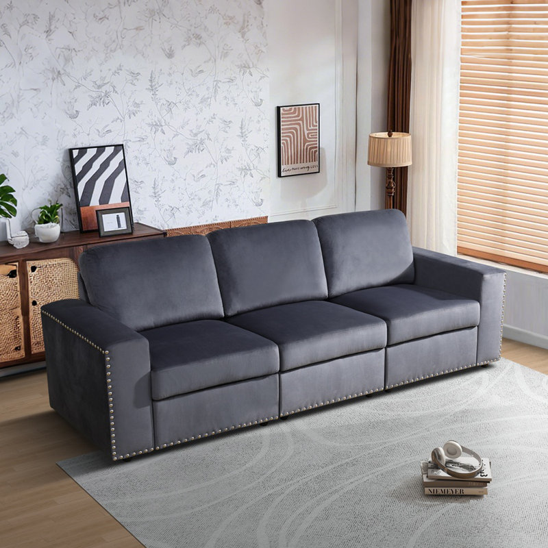 Le canapé moderne modulaire en microfibre 3 pièces Versailles