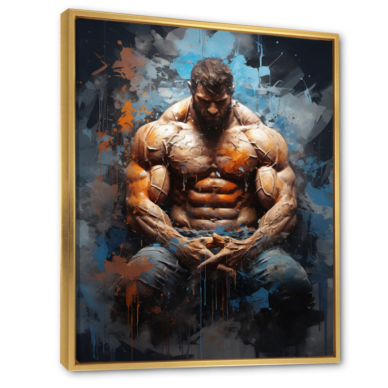Impression sur toile Tymerius, H 40 po x l 30 po x P 1,5 po, Cadre flottant doré