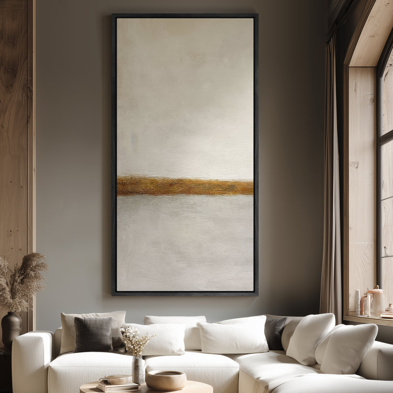 Grande toile murale encadrée, estampes minimalistes - 60 po x 30 po, Noir, H 60 po x l 30 po