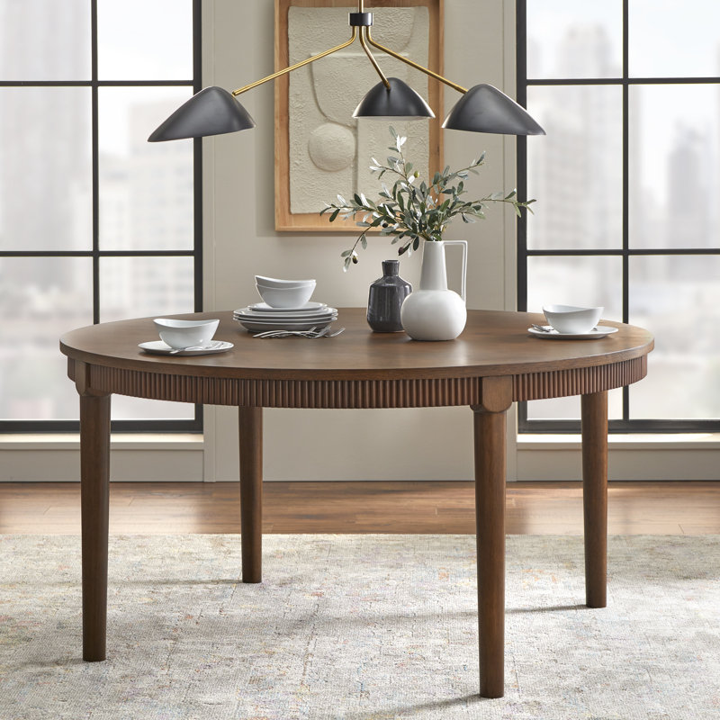 Astoria Round Dining Table, Walnut, 59"