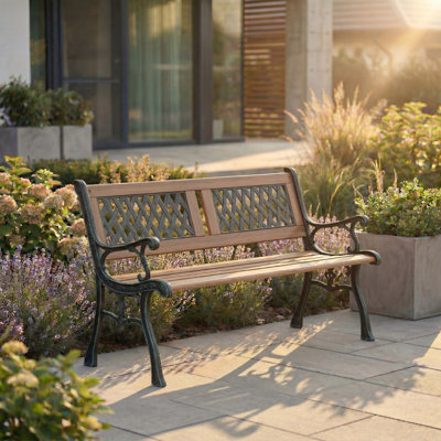 Delores Twin Cross Iron Bench