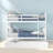 Metal Bunk Bed Set With Trundle, Contemporary Style, Iron Frame-1759053671
