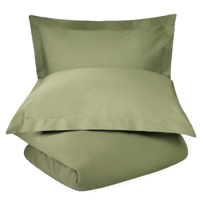 Aniello Cotton Blend 600 Thread Count Deep Pocket Bed Sheet Set, Sage, Split King Sheet Set+2 Fitted Sheets+2 Pillowcases