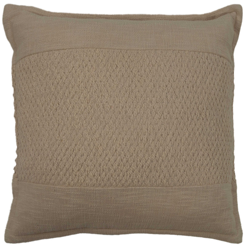 Coussin en coton Colombe, Beige