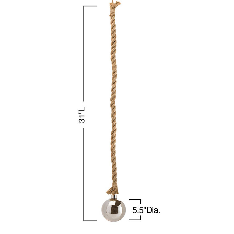 Japheth 31'' Glass Lighted Ball Ornament
