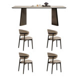 Light luxury design dining table and chair set