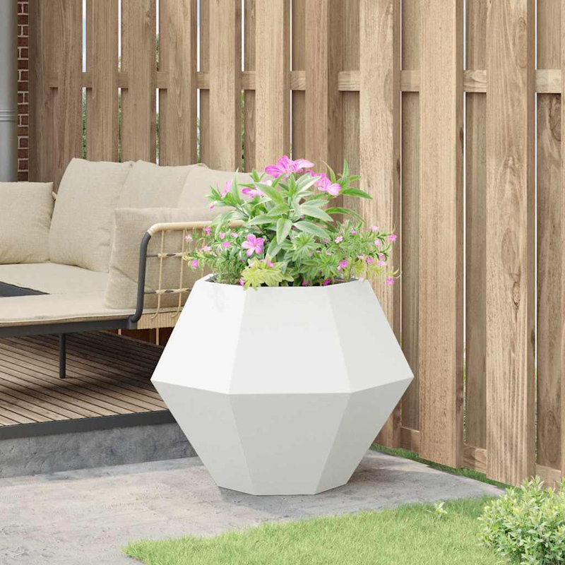  Planter Steel, 60cm H x 75cm W x 75cm D, White
