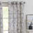 Kamloops 100% Polyester Semi-Sheer Floral Curtain Panel with Grommet Top-308402412-308402402