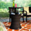 Artem Cool Bar Outdoor Patio Furniture and Side Table with 7.5 Gallon Beer and Wine Cooler Pop-up Cocktail Table 2in 1 Combo