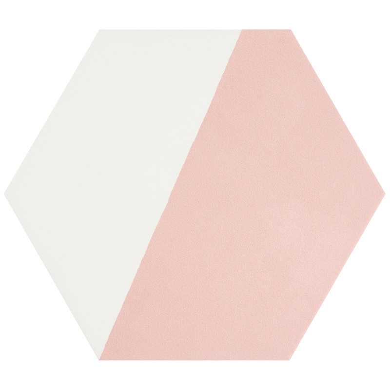 GeoHex Burst 8" Hexagon Matte Porcelain Floor and Wall Tile (9.03 Sq. Ft. / Case), Blush
