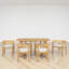 Ensemble de salle à manger 7 pièces, table rectangulaire et 6 chaises rembourrées à dossier arrondi, style scandinave, pour salle à manger et cuisine-1602557987