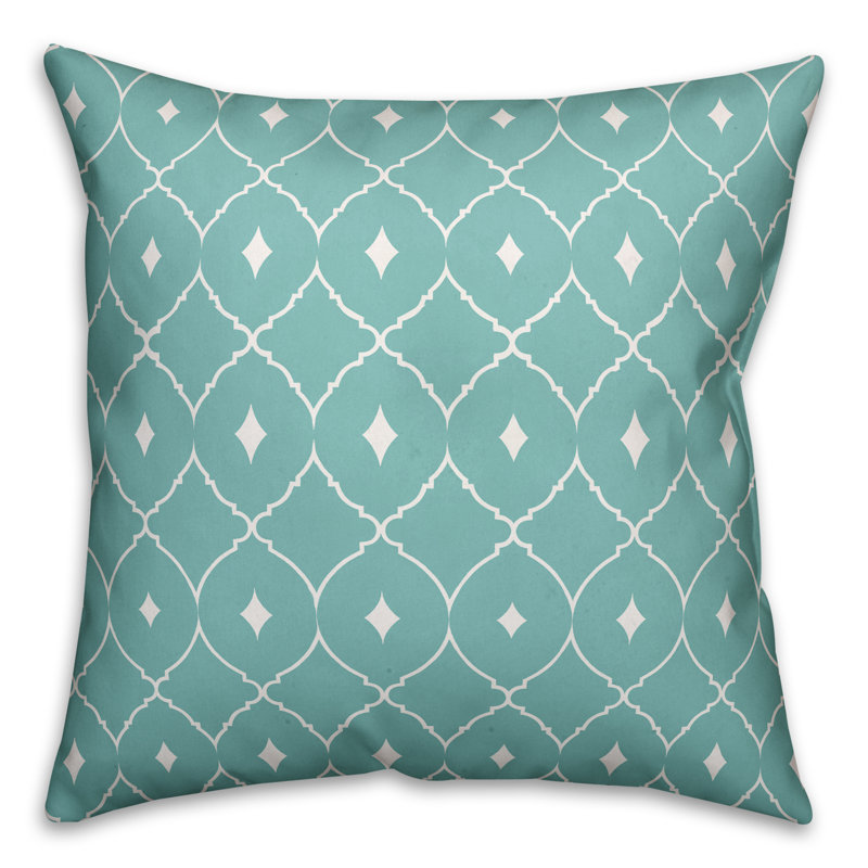   Housse de coussin Diamond, Coussin décoratif, Bleu sarcelle turquoise, 20 po x 20 po