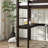 Twin High Loft Bed, Rubber Wood Loft Bed with Safety Guardrail, built-in desk, ladder,Espresso